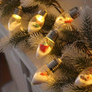 Luzes Decorativas de Natal com Mini Enfeites Internos