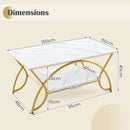 Mesa de Centro Moderna 2 Andares com Estrutura Metálica Arqueada