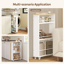 Carrinho de Servir com Rodas WOLTU – 3 Andares em Madeira com Freios