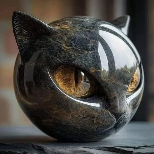 Escultura Decorativa – Cabeça de Gato