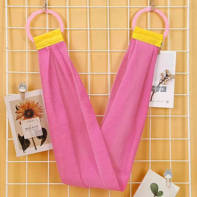 Esponja de Banho Dupla Face com Alças – Limpeza e Conforto no Seu Banho!