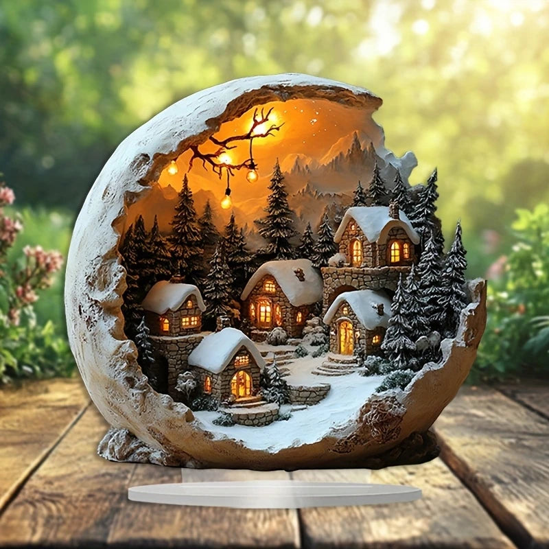 Miniatura de Aldeia Encantada com Iluminação LED