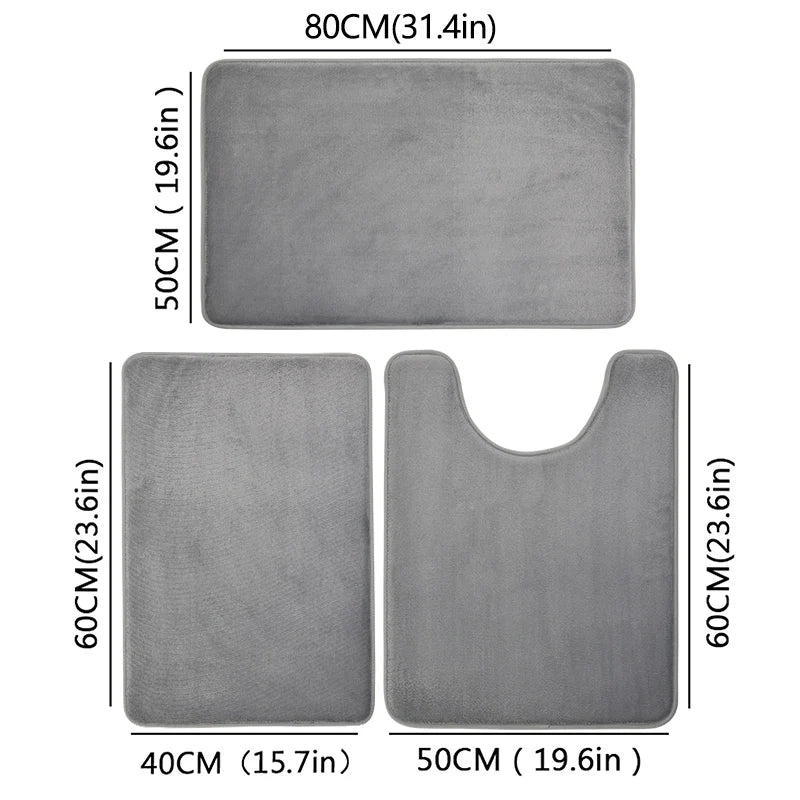 Jogo de Tapetes para Banheiro Antiderrapante