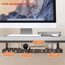 Organizador de Cabos Metálico Ajustável 40-74cm para Escritório e PC – Suporte para Roteador e Fios
